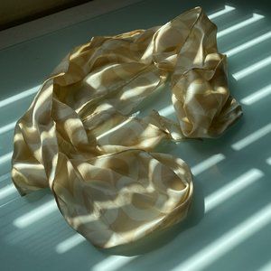 Coach | Cream Colored Silk Scarf